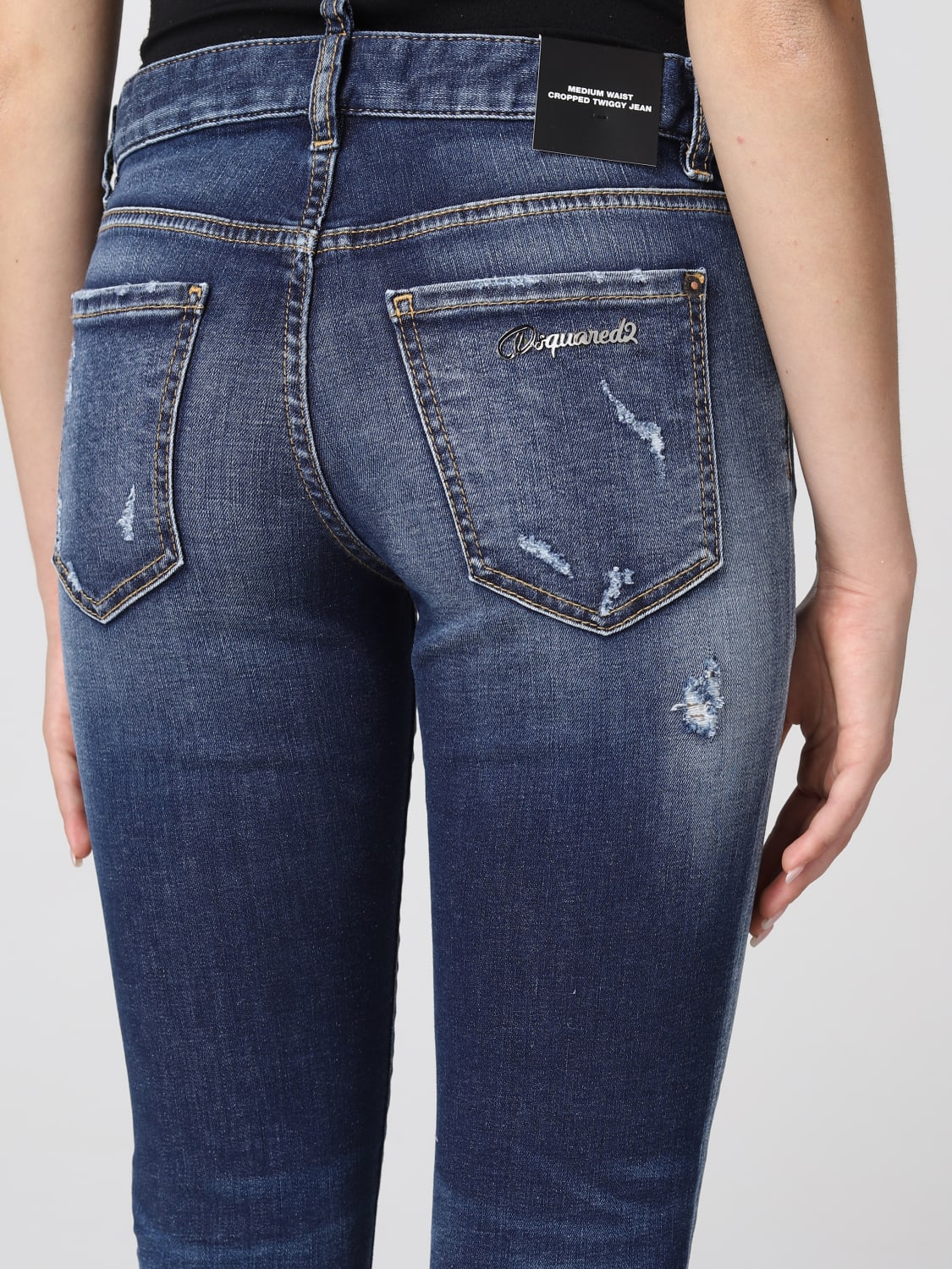 Dsquared2 Outlet: 5-pocket ripped jeans - Denim | Dsquared2 jeans