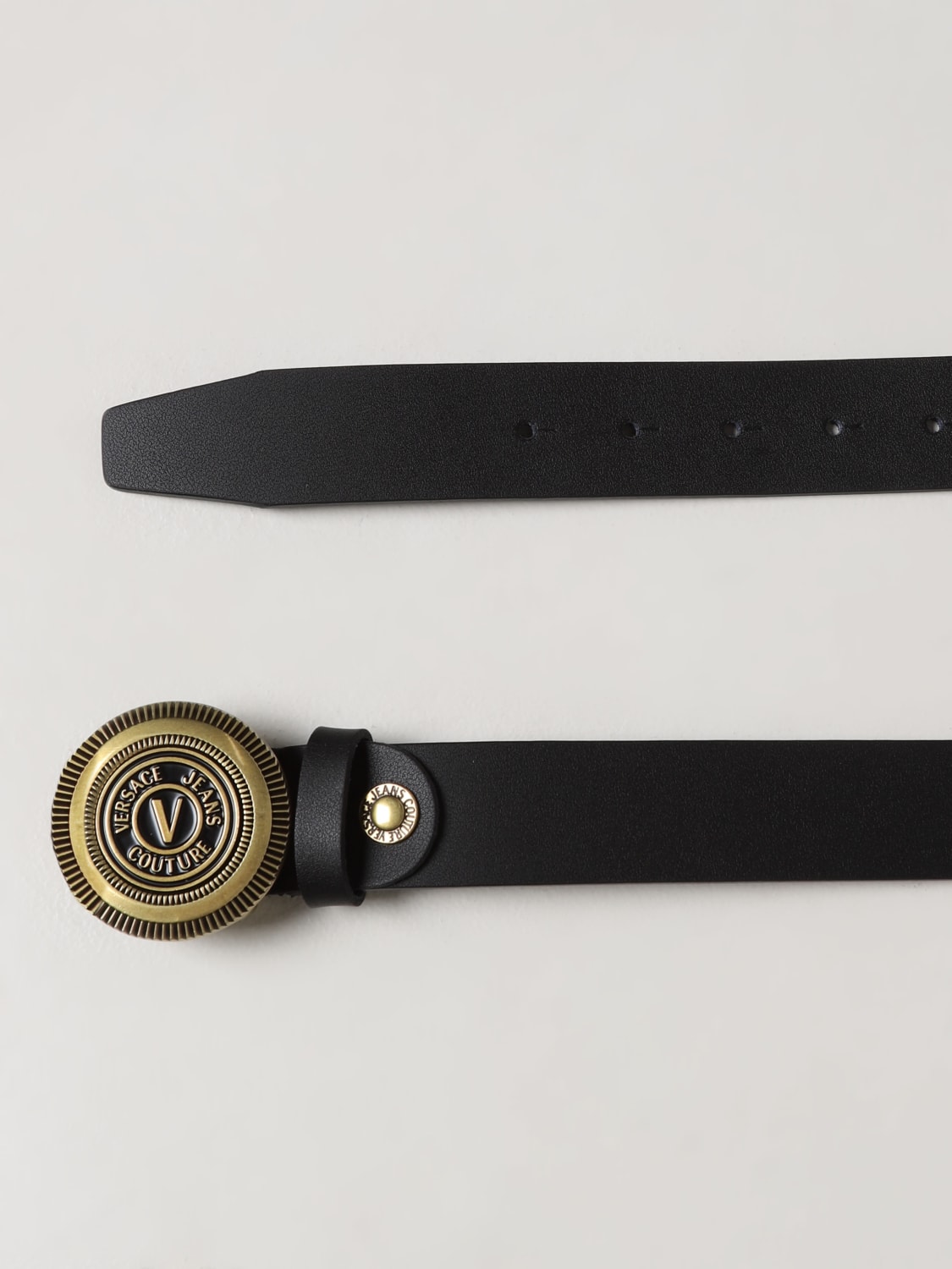 Versace Jeans Couture Outlet: belt for man - Black  Versace Jeans Couture  belt 73YA6F0871627 online at