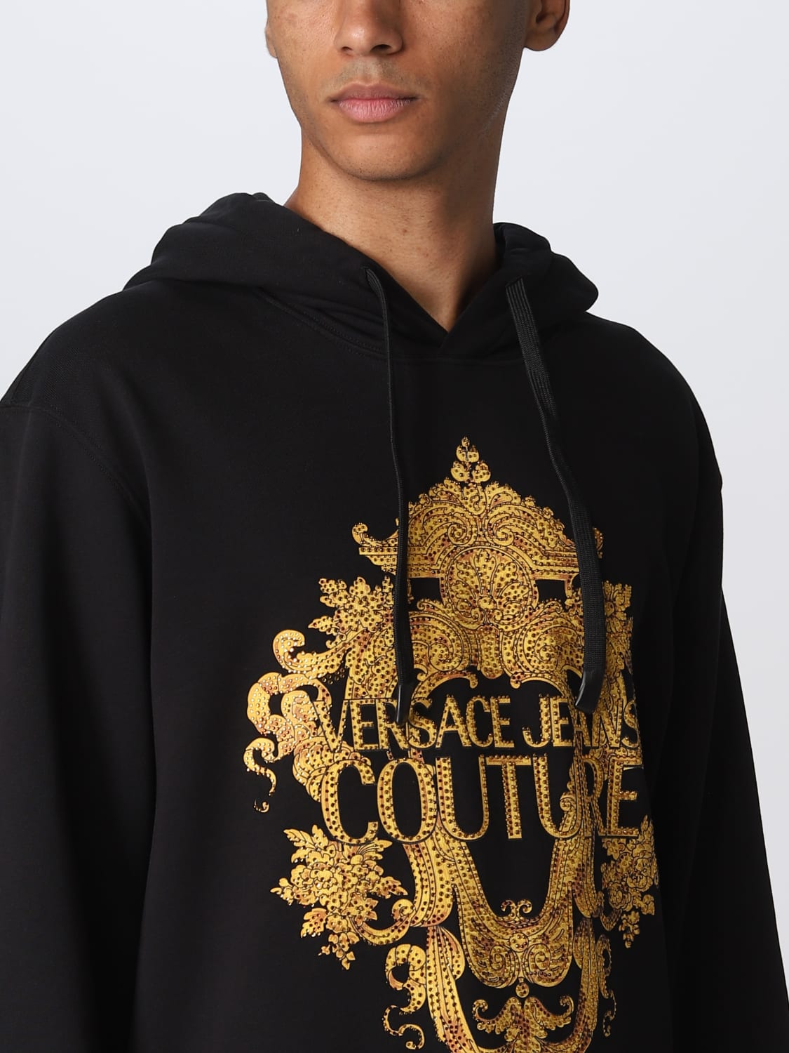 Versace Jeans Couture Outlet: sweatshirt for man - Versace Jeans sweatshirt 73GAIP02CF01P online at GIGLIO.COM