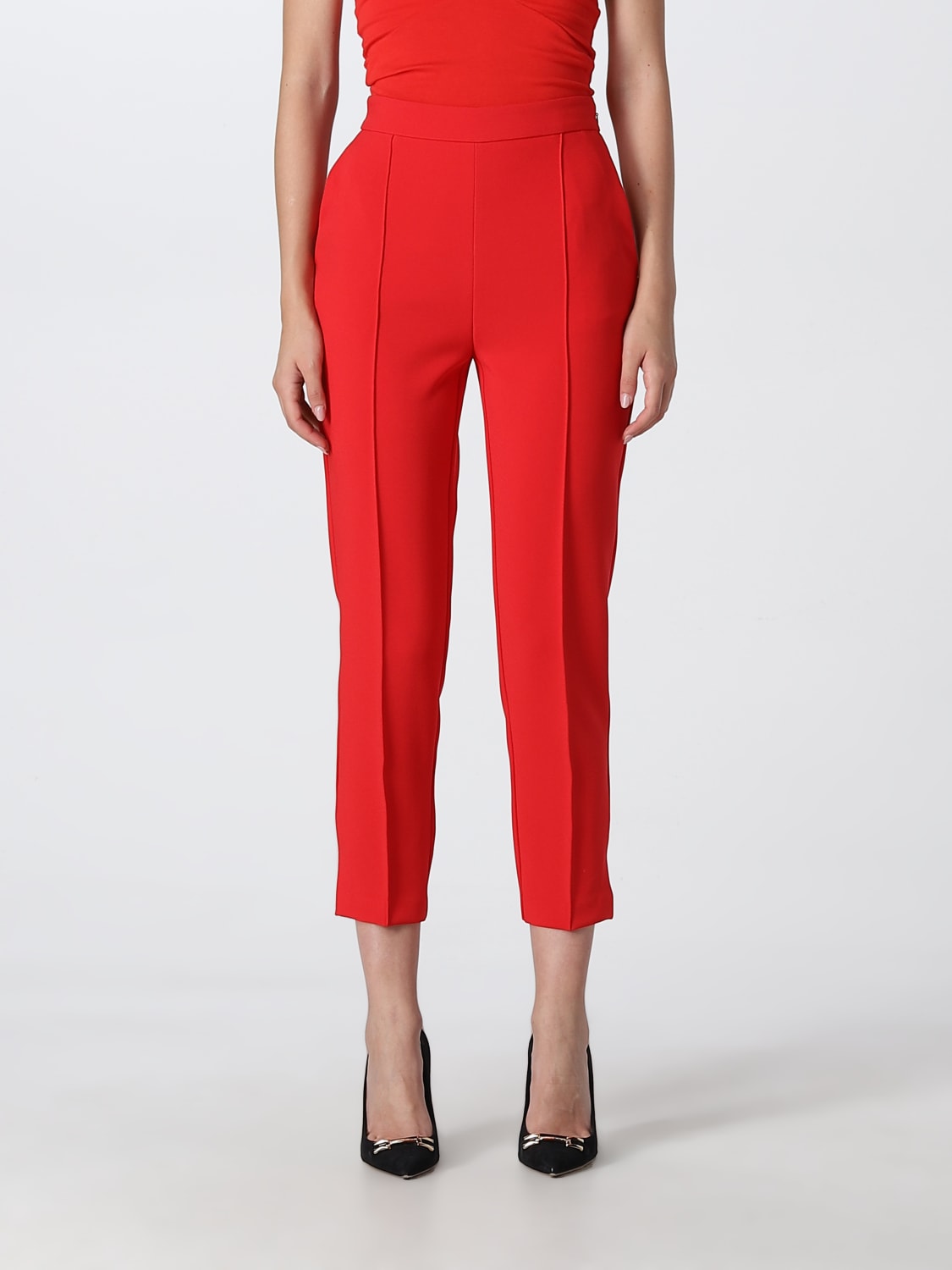 ELISABETTA FRANCHI: pants for woman - Red | Elisabetta Franchi pants ...