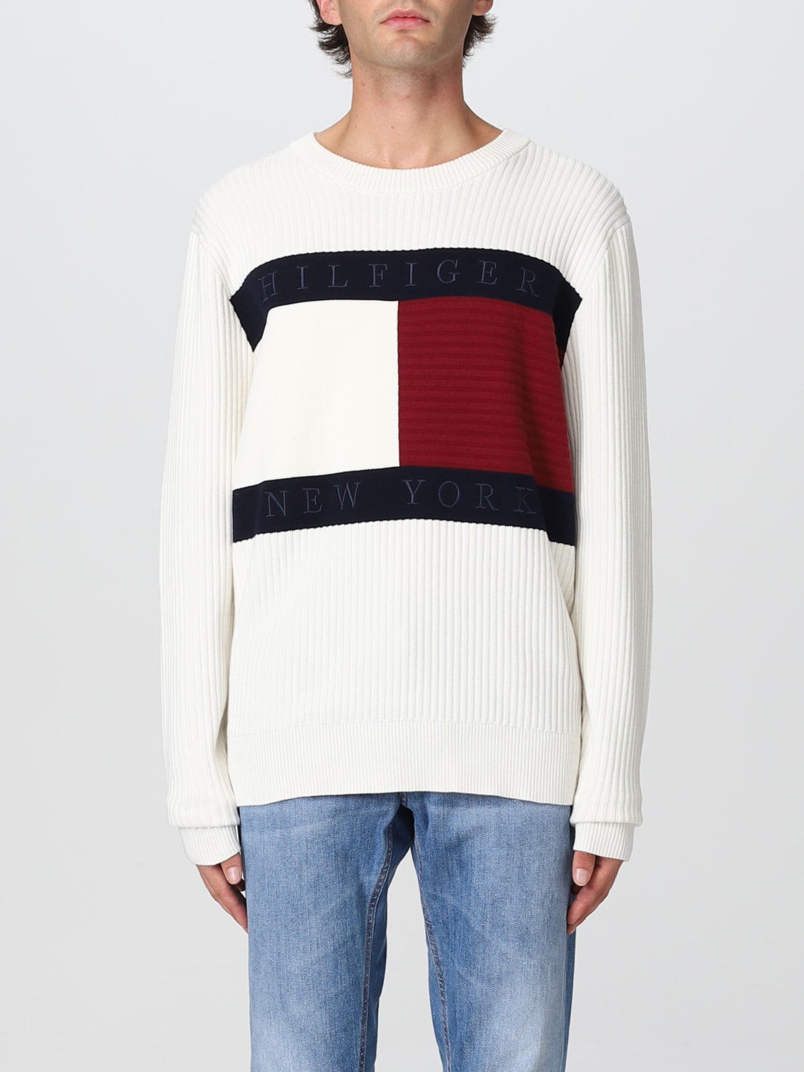 Tommy Hilfiger Outlet: organic cotton sweater - Multicolor | Tommy ...