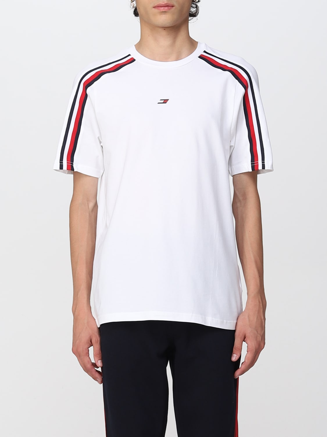 TOMMY HILFIGER: t-shirt with bands - White Tommy Hilfiger t-shirt MW0MW25288 online at GIGLIO.COM