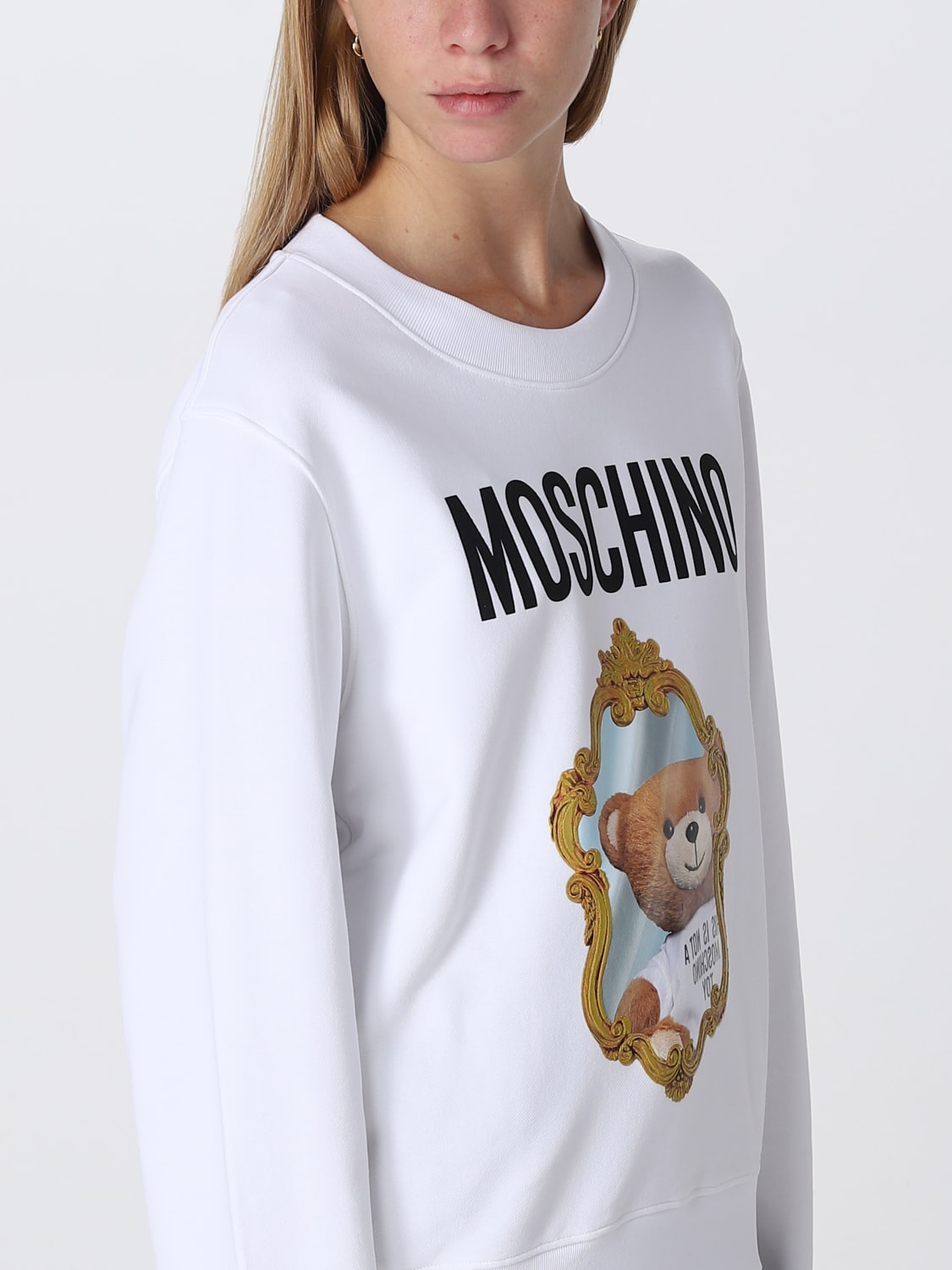 ubehag lejer samtale Moschino Couture Outlet: women's sweatshirt - White | Moschino Couture  sweatshirt 17155428 online on GIGLIO.COM