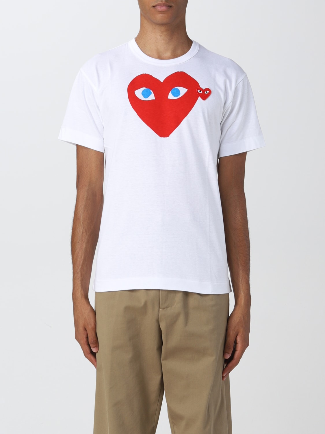 COMME DES GARCONS PLAY：Tシャツ メンズ - ホワイト | GIGLIO.COM ...