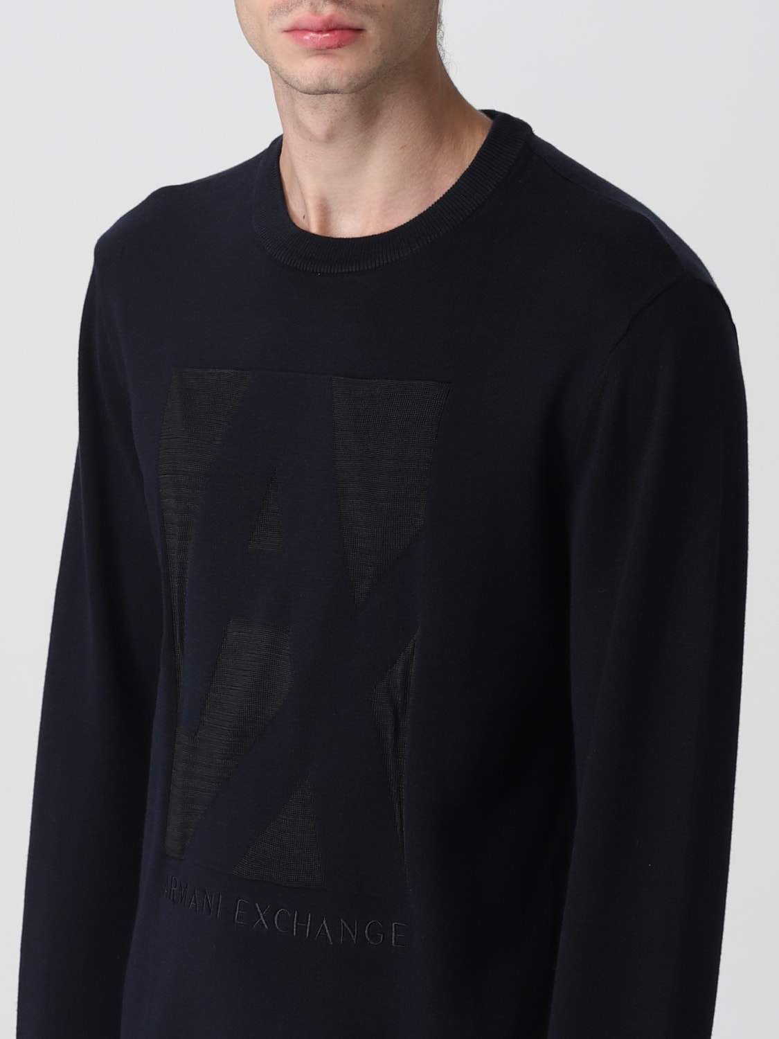 Armani Exchange Outlet: sweater for man - Navy | Armani Exchange ...