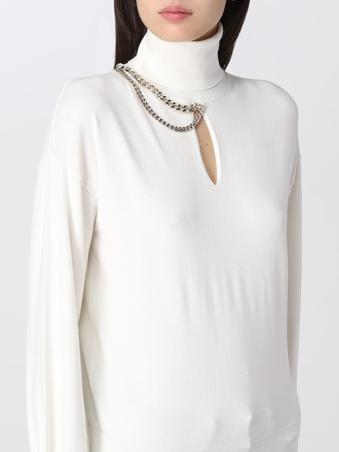 LIU JO: sweater for woman - White | Liu Jo sweater WF2278MS99E online ...