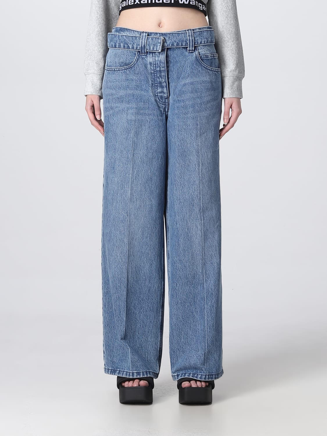 Alexander Outlet: jeans for woman - Blue | Alexander Wang jeans 1WC3224490 at GIGLIO.COM
