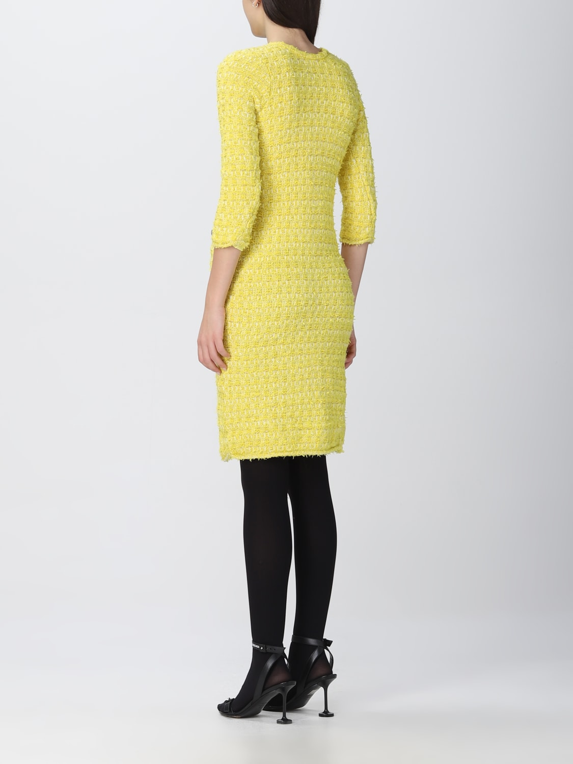klart Magnetisk patologisk Balenciaga Outlet: wool tweed knit dress - Yellow | Balenciaga dress  704556T1650 online at GIGLIO.COM