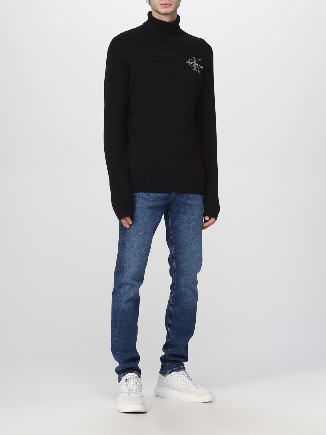 CALVIN KLEIN JEANS: sweater for man - Black | Calvin Klein Jeans sweater J30J322202 online on