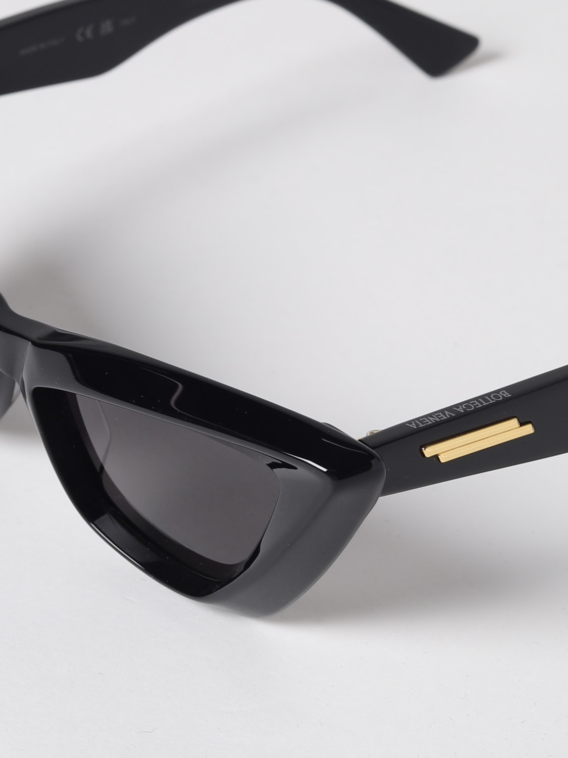Bottega Veneta BV1101S Plastic Ladies Sunglasses, 001 - Black with Grey Lenses