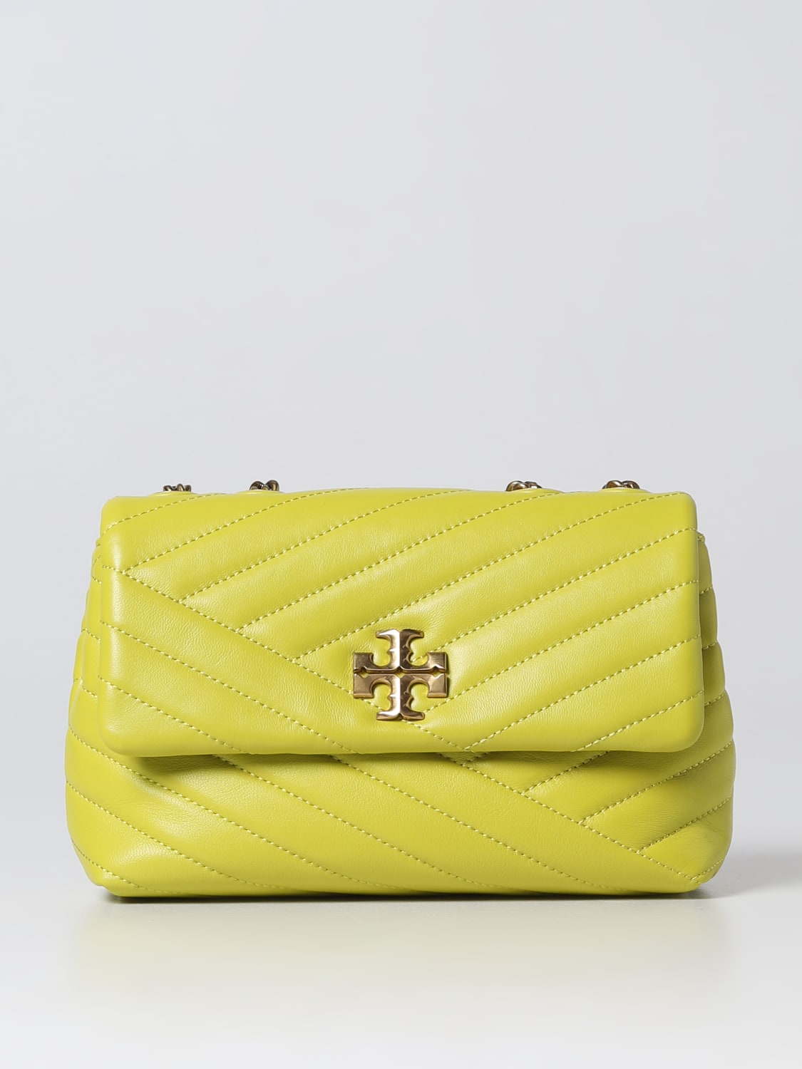TORY BURCH: Kira bag in quilted leather - Lemon  Tory Burch shoulder bag  90452 online at