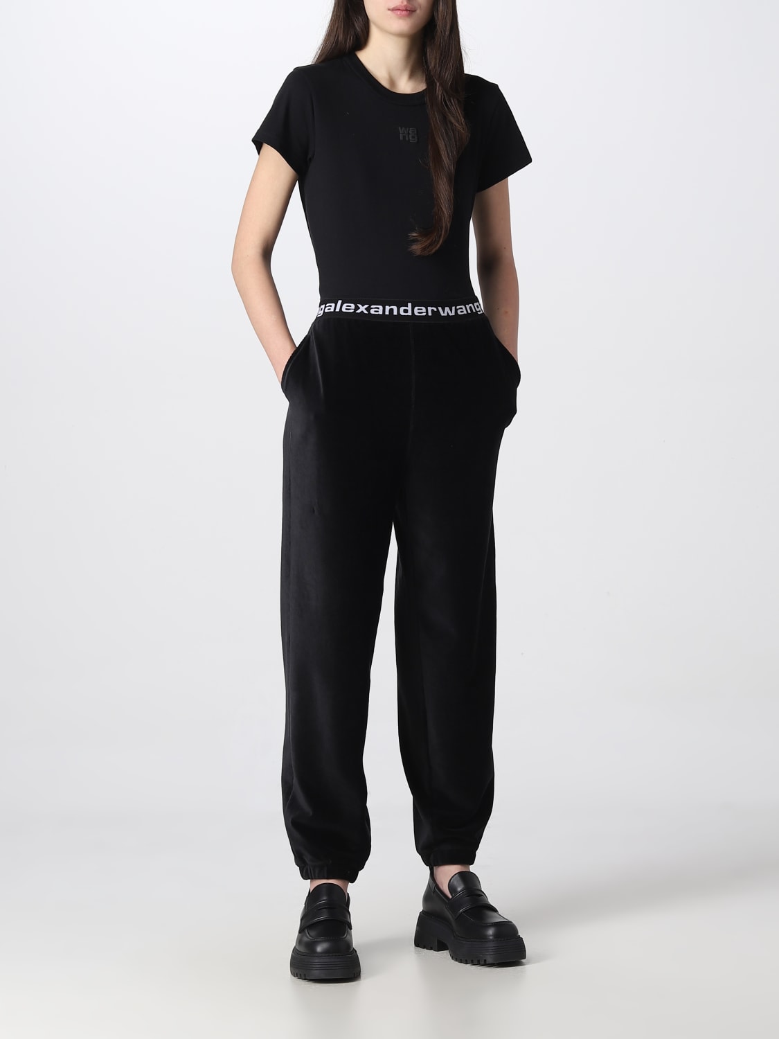 ALEXANDER WANG: cotton T-shirt - Black | Alexander Wang t-shirt