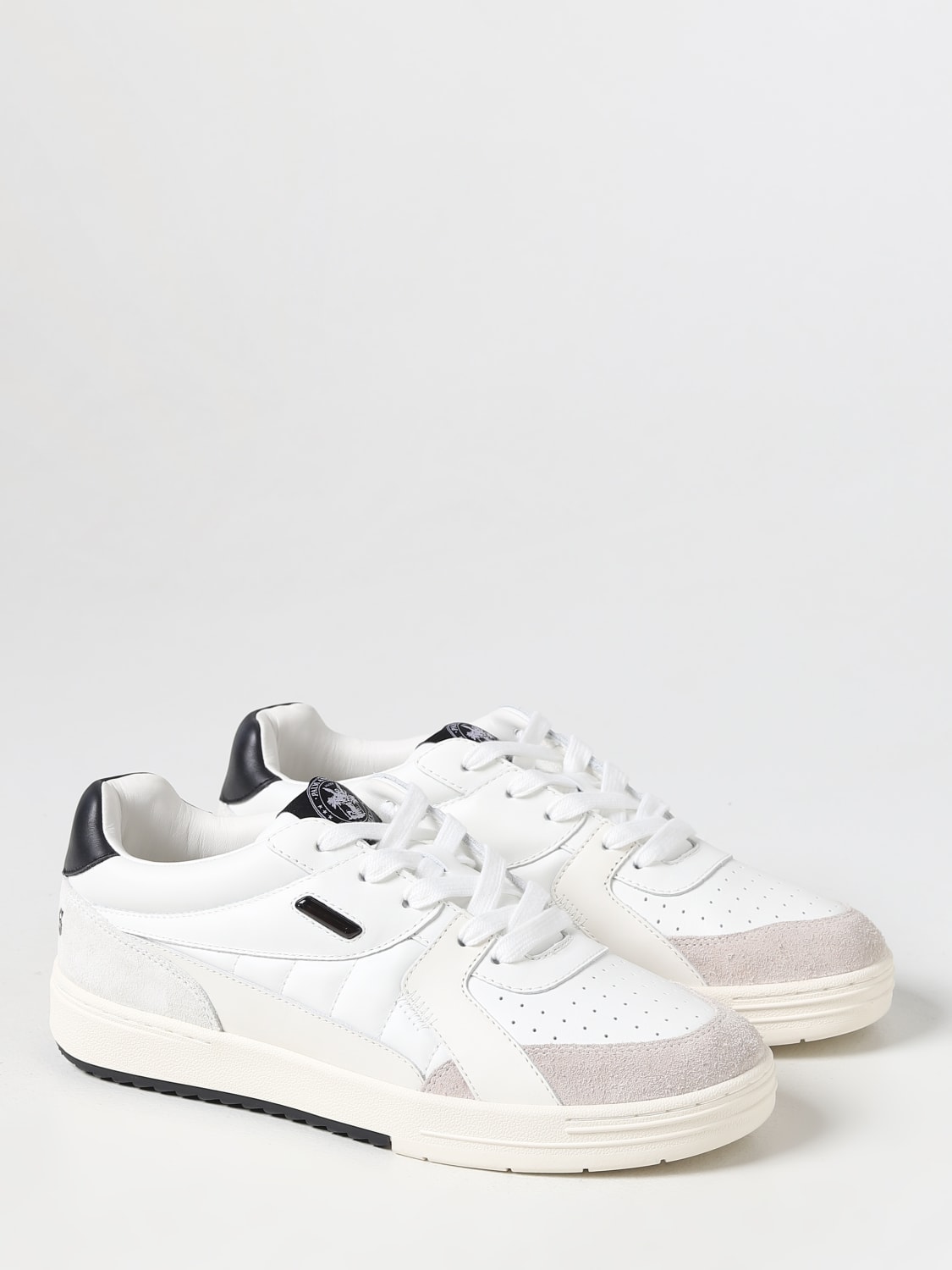PALM ANGELS: sneakers in leather and suede - White | Palm Angels ...