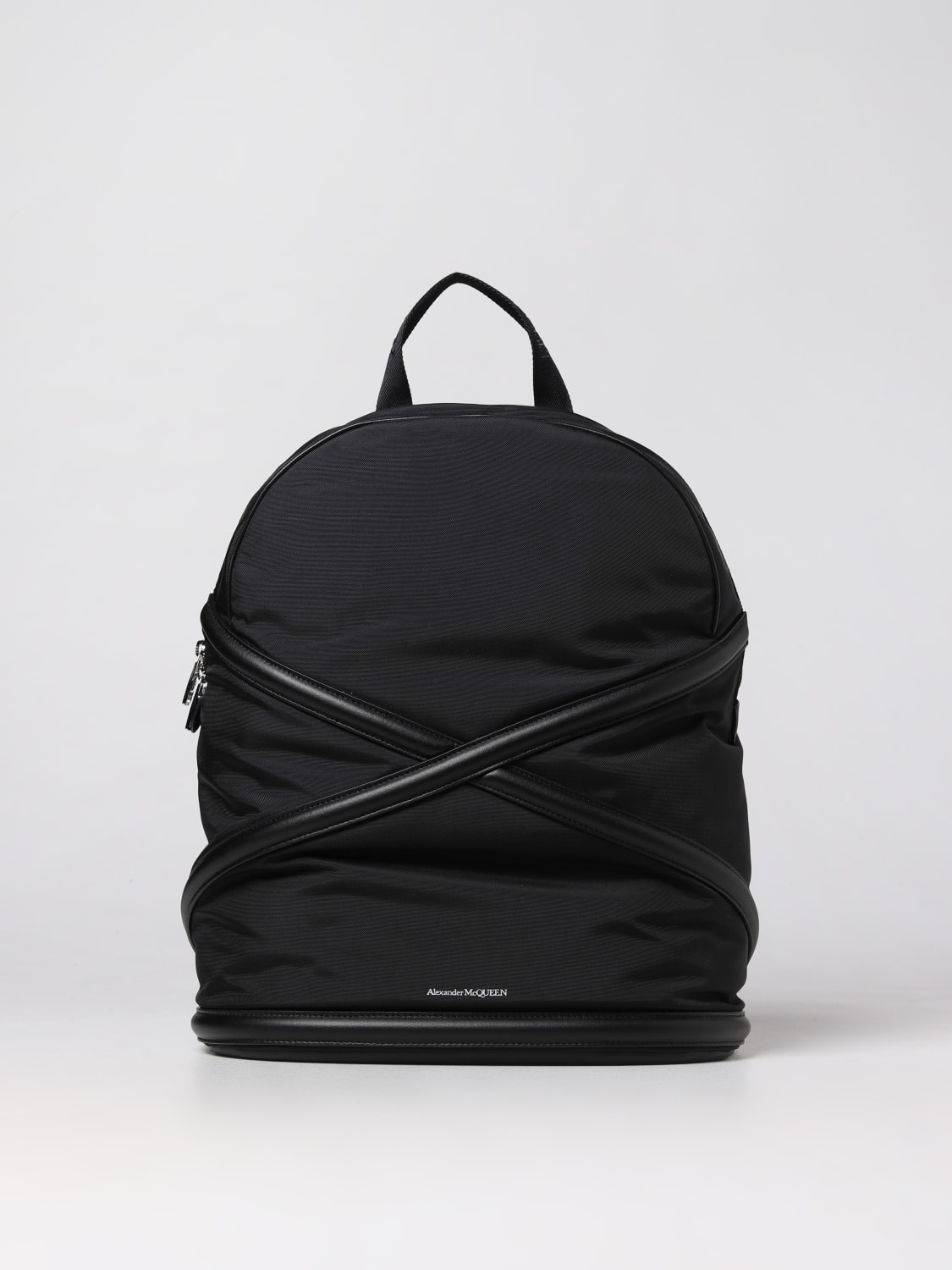 ALEXANDER MCQUEEN: Harness backpack in nylon - Black | Alexander ...