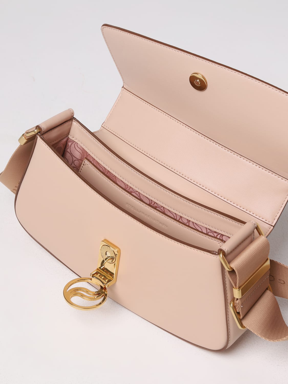 Stella Mccartney Outlet: bag in textured synthetic leather - Pink