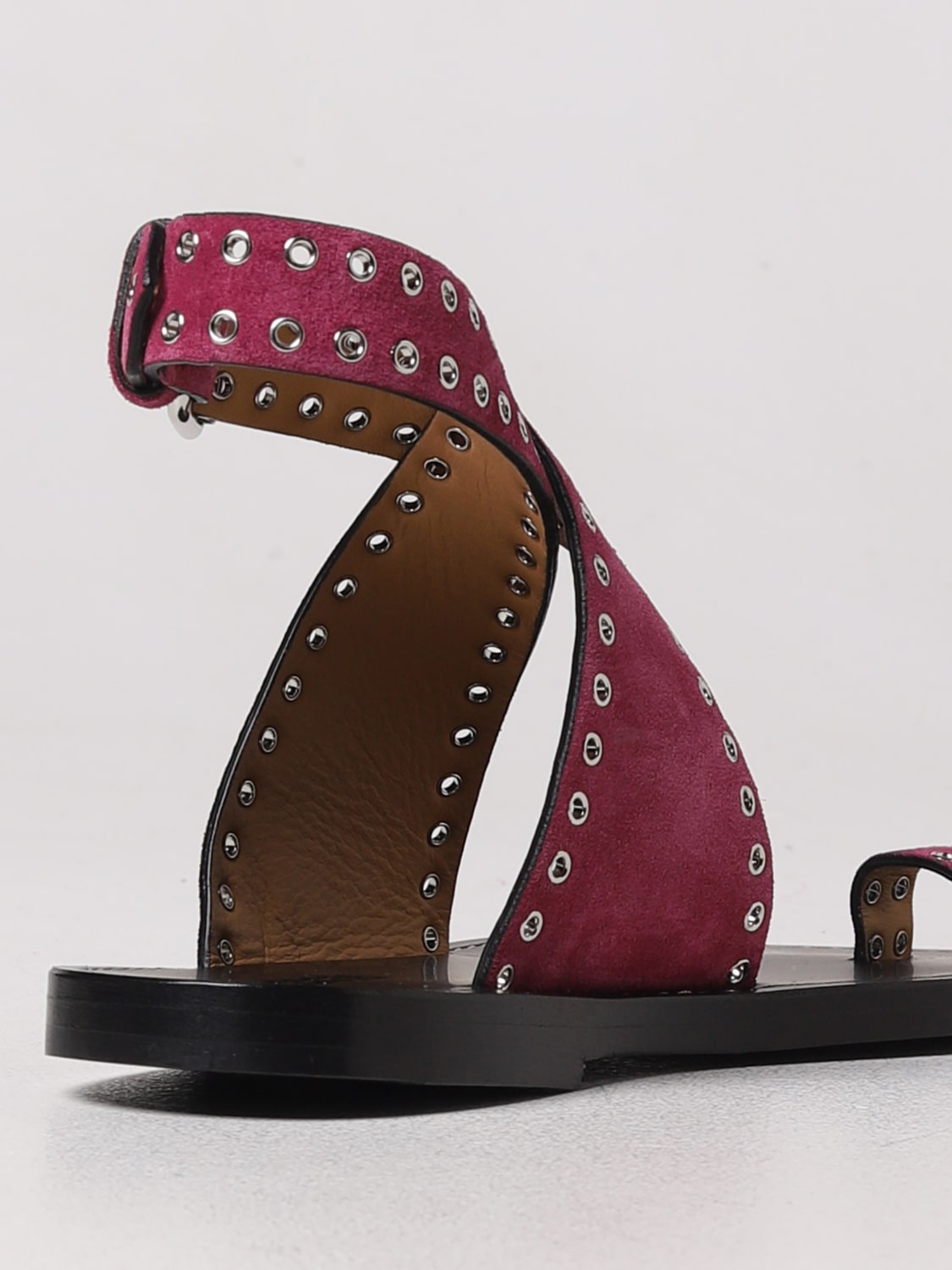 ISABEL MARANT: flat sandals for woman Raspberry | Isabel Marant flat sandals SD0007FAA1B14S online on GIGLIO.COM