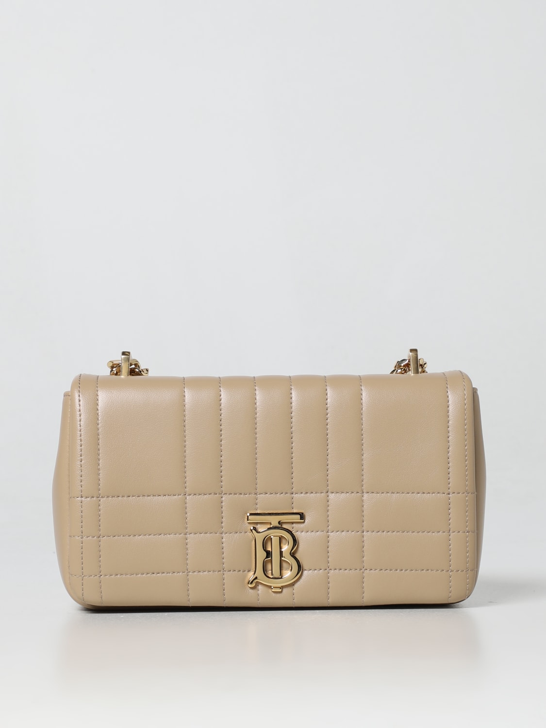 Burberry Outlet: Lola bag in quilted leather - Beige