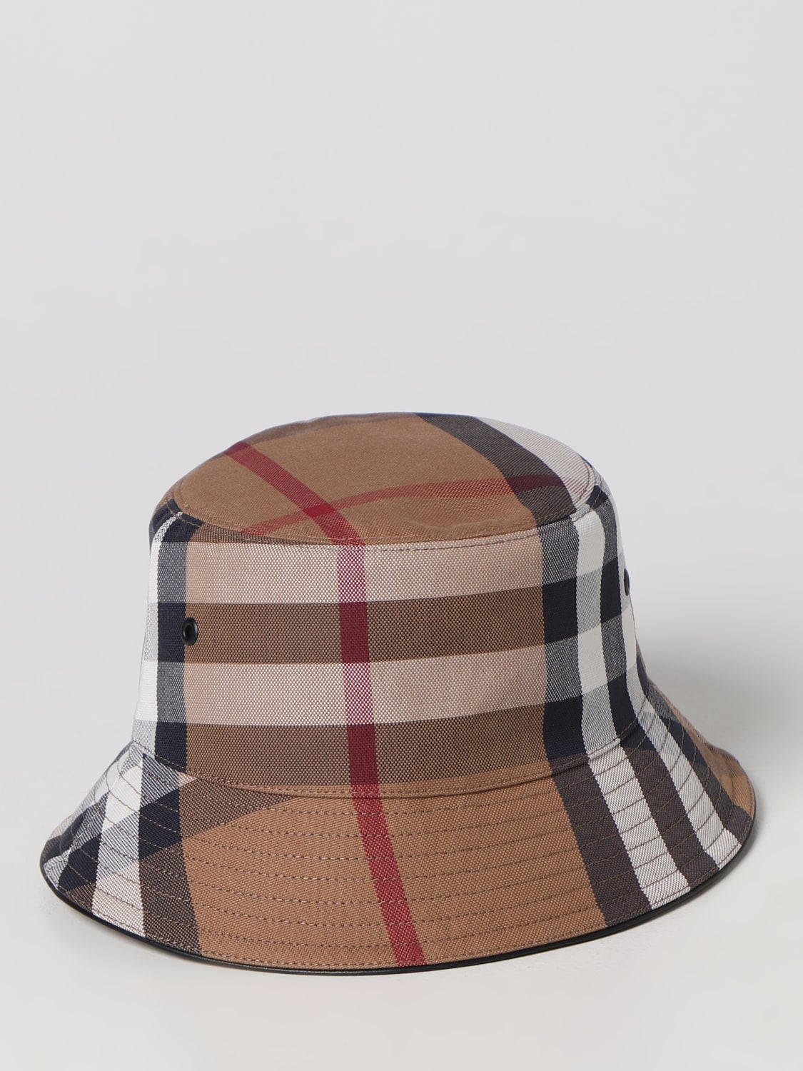 Burberry Check Cotton Bucket Hat in Metallic for Men