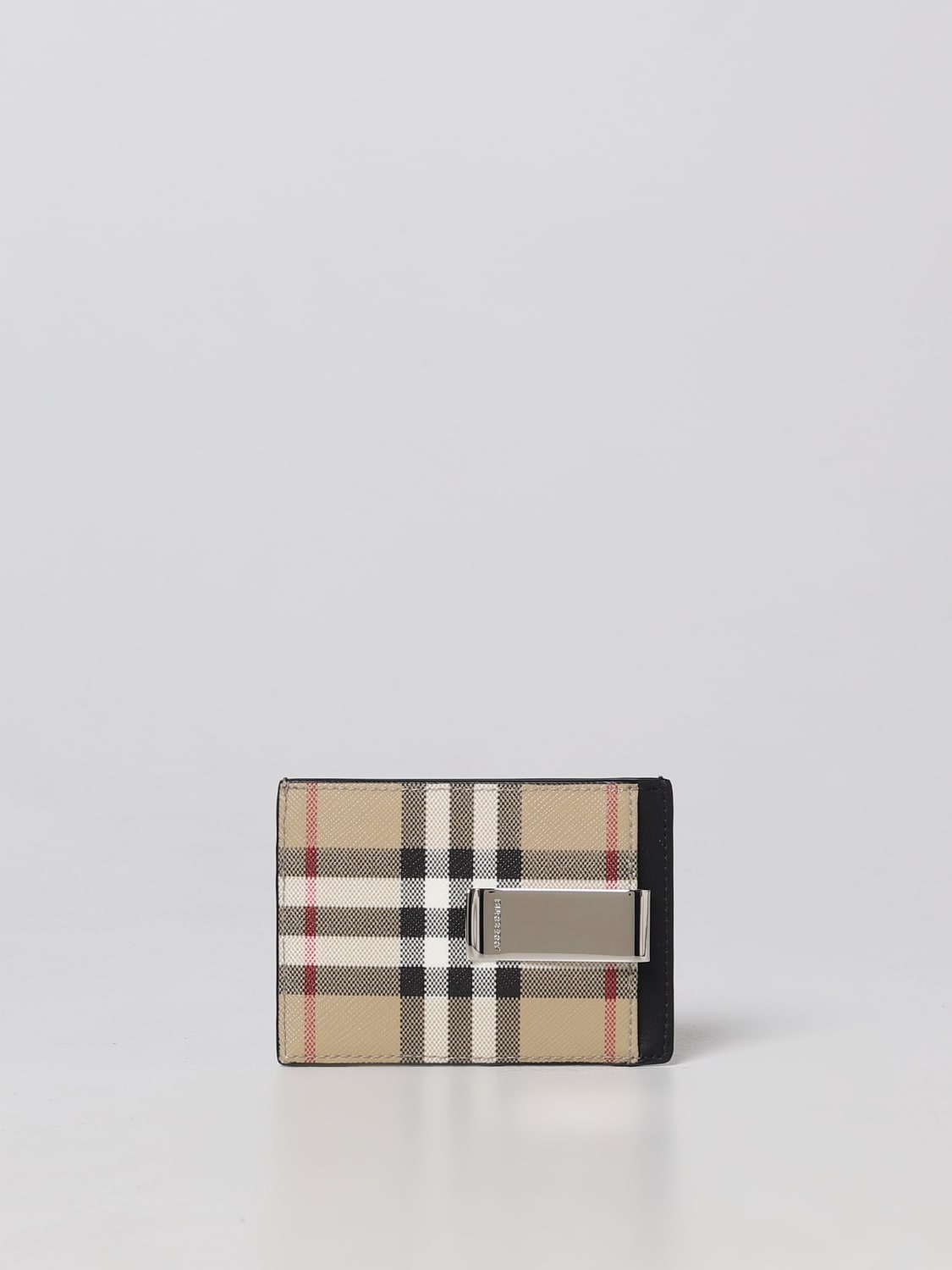 uærlig Syndicate Kontur BURBERRY: wallet in leather and coated fabric - Beige | Burberry wallet  8065631 online on GIGLIO.COM