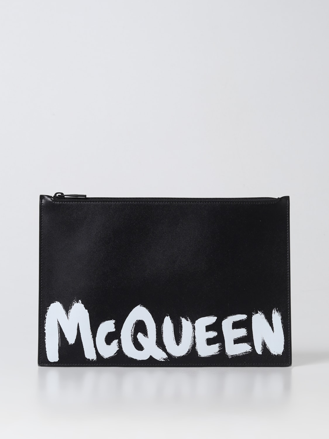 Briefcase Alexander Mcqueen: Alexander McQueen leather pouch white 2