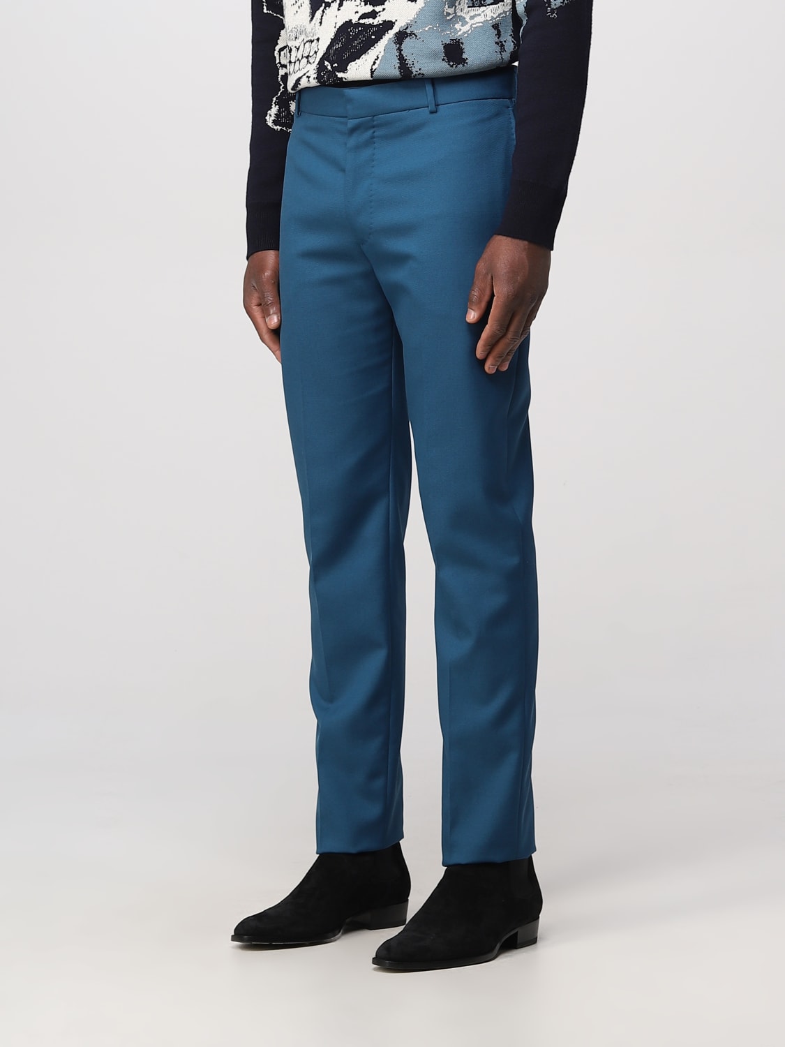 Wool Pants in Blue - Alexander Mc Queen