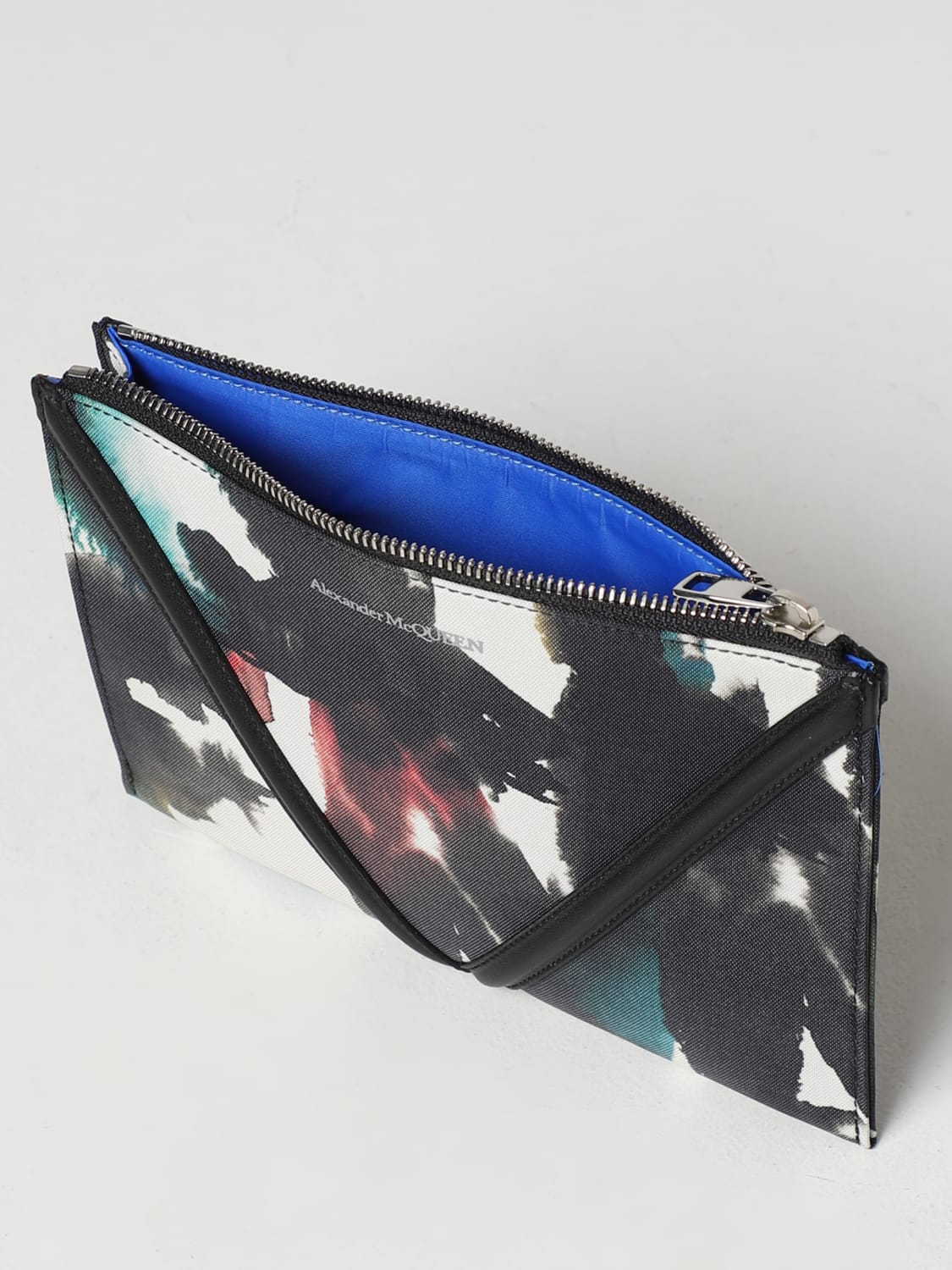 ALEXANDER MCQUEEN: pouch in nylon and leather - Multicolor