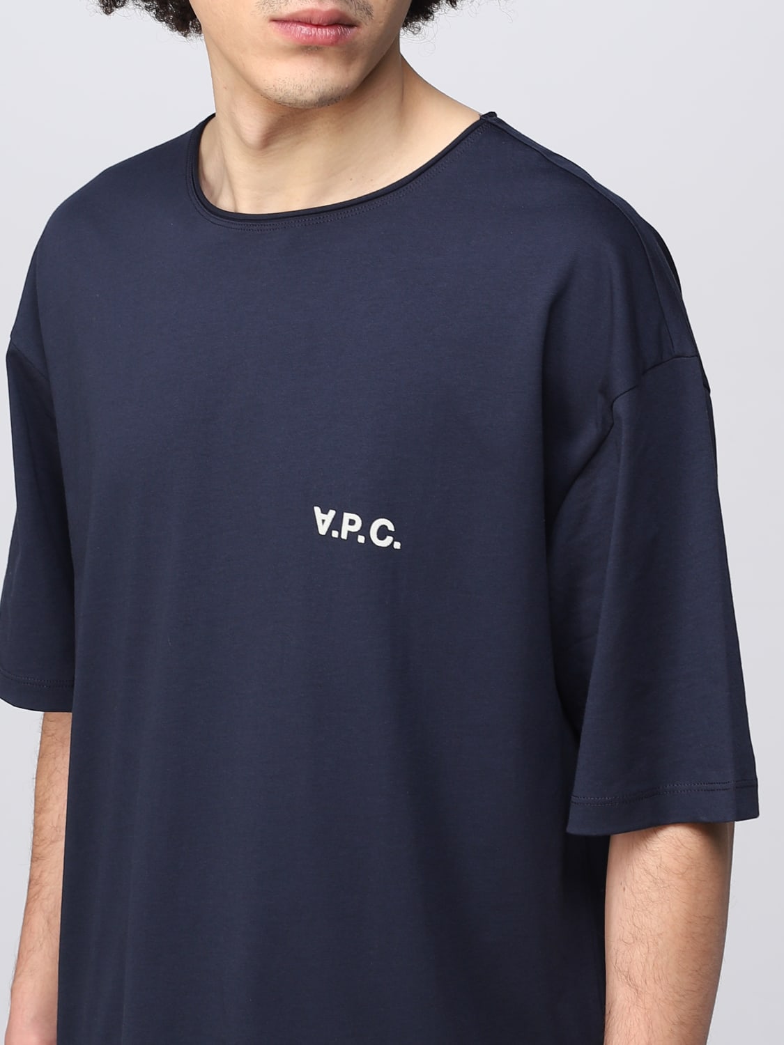 A.P.C. ネイビー Tシャツ - Tシャツ/カットソー(半袖/袖なし)