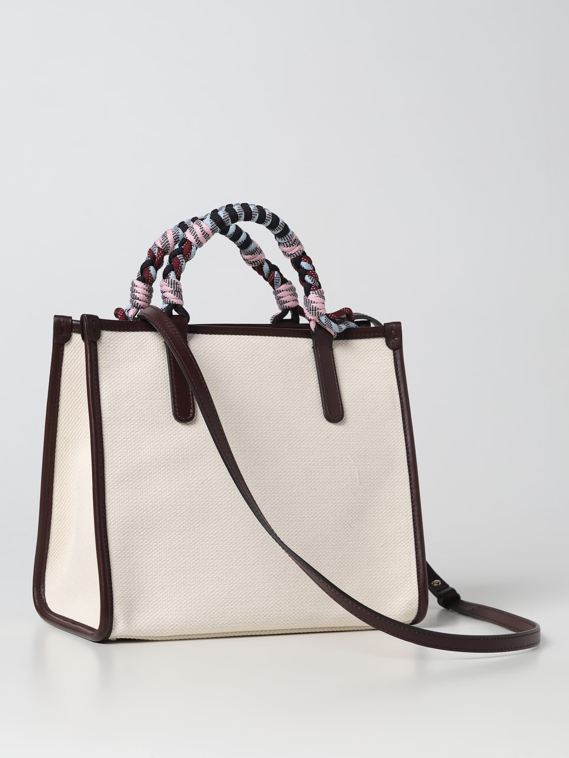 embroidered leather tote bag, ETRO