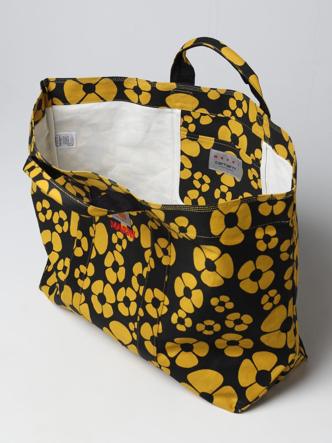 MARNI: Carhartt Wip x bag in organic cotton with floral print