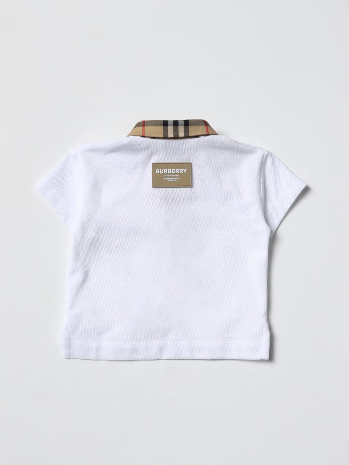 T-shirt Burberry: Polo Burberry in cotone bianco 2