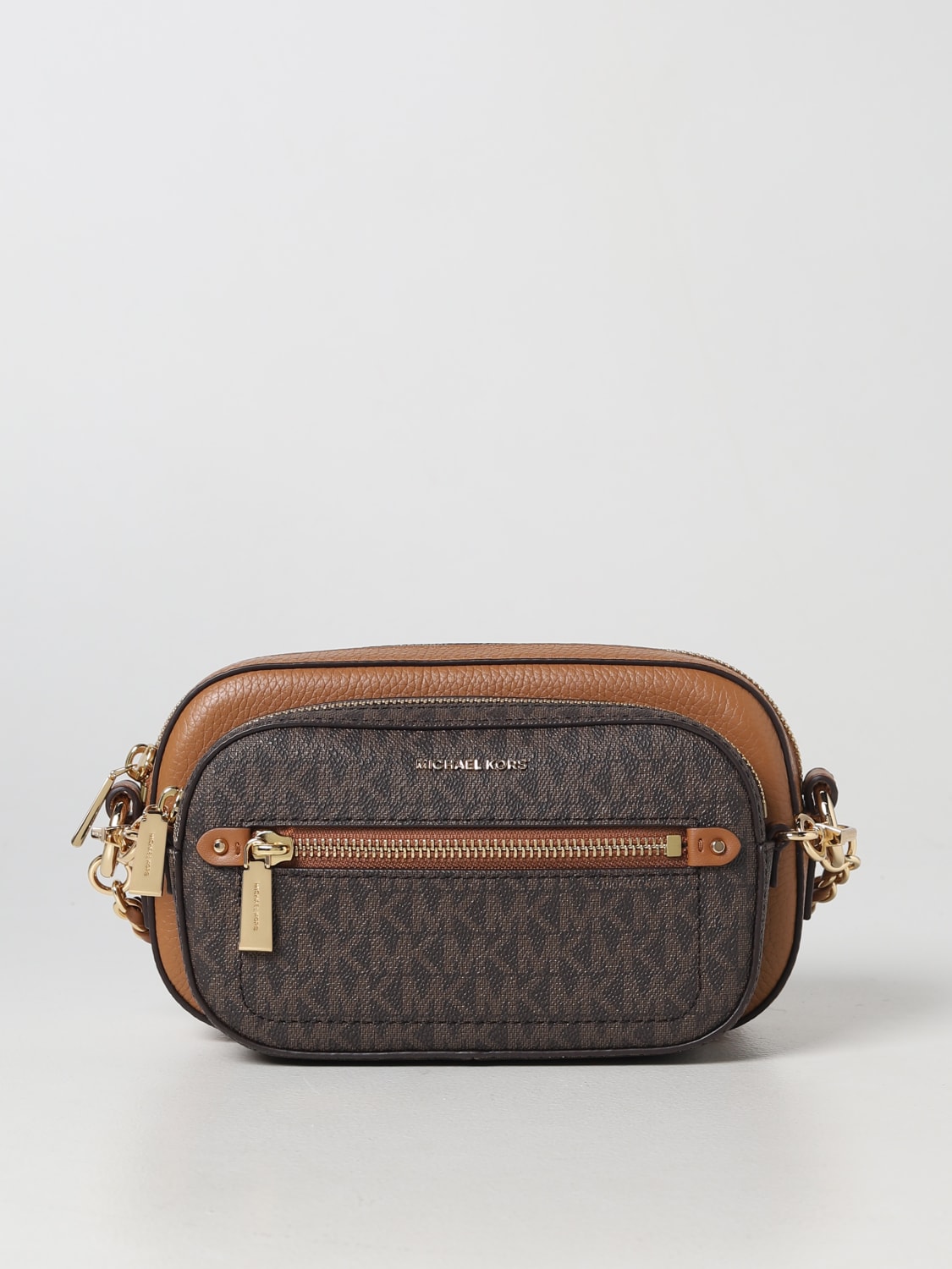 MICHAEL KORS: Michael bag in grained leather with MK clutch