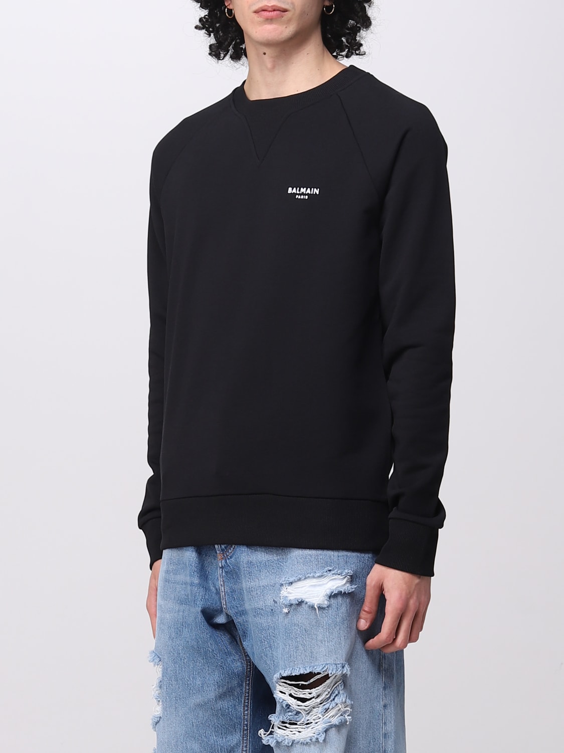 Black Organic Cotton Crewneck Sweatshirt