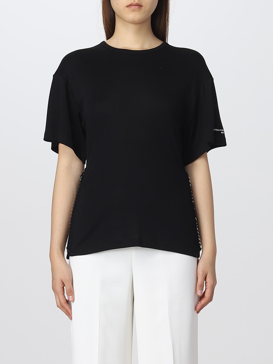 Stella Mccartney Outlet: cotton blend T-shirt - Black | Stella