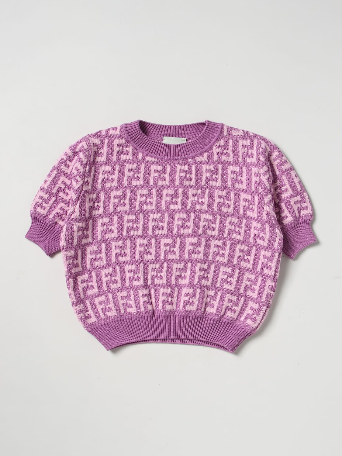 Fendi Kids Outlet: knit pullover - Multicolor | Fendi Kids sweater