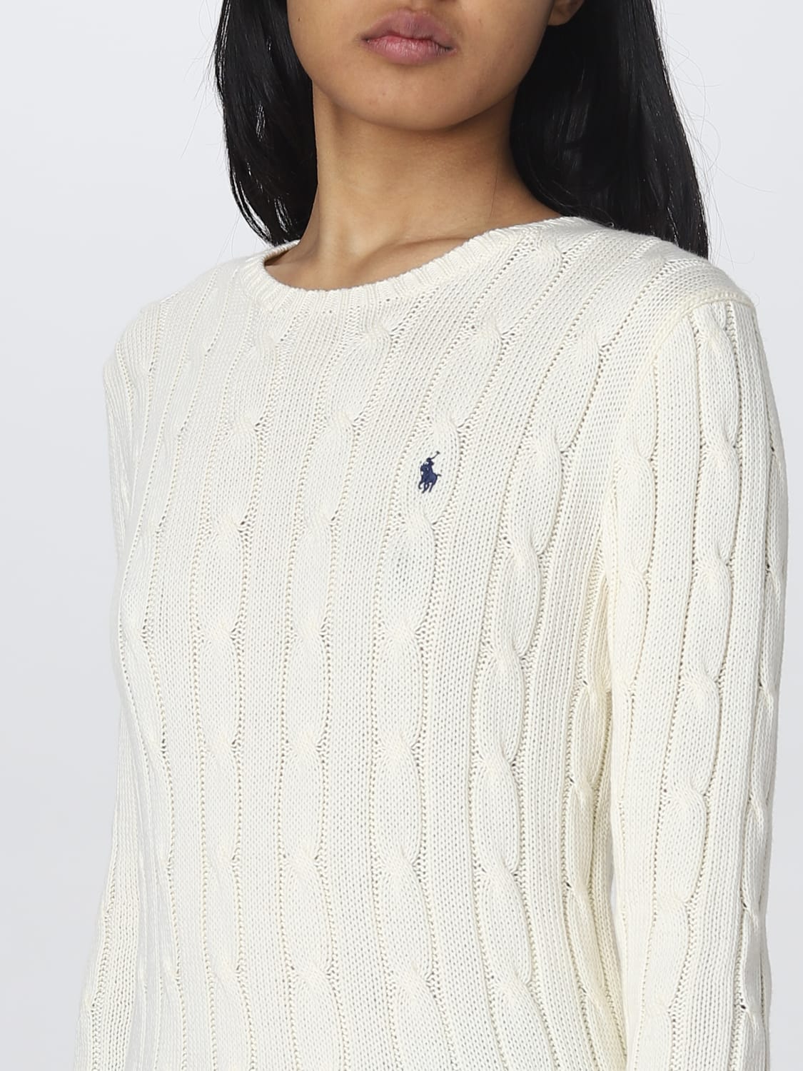 financieel Sta in plaats daarvan op kop POLO RALPH LAUREN: sweater for woman - Cream | Polo Ralph Lauren sweater  211891640 online on GIGLIO.COM