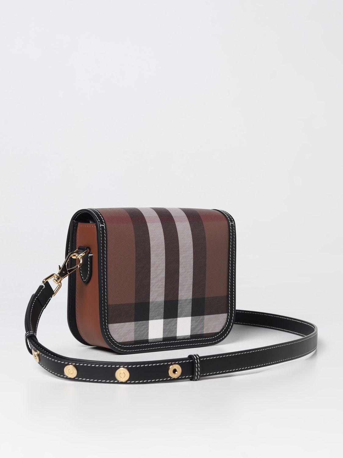 Burberry check-print Compact Messenger Bag - Brown