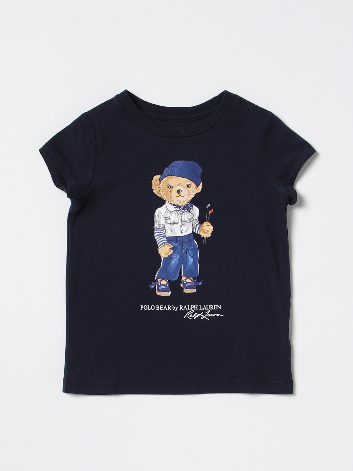 POLO RALPH LAUREN: t-shirt for girls - Blue | Polo Ralph Lauren t-shirt 313890235 at GIGLIO.COM