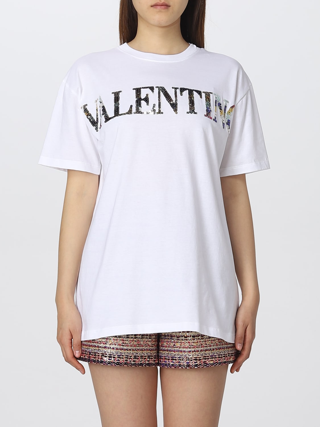 VALENTINO: t-shirt woman - White | Valentino t-shirt online GIGLIO.COM