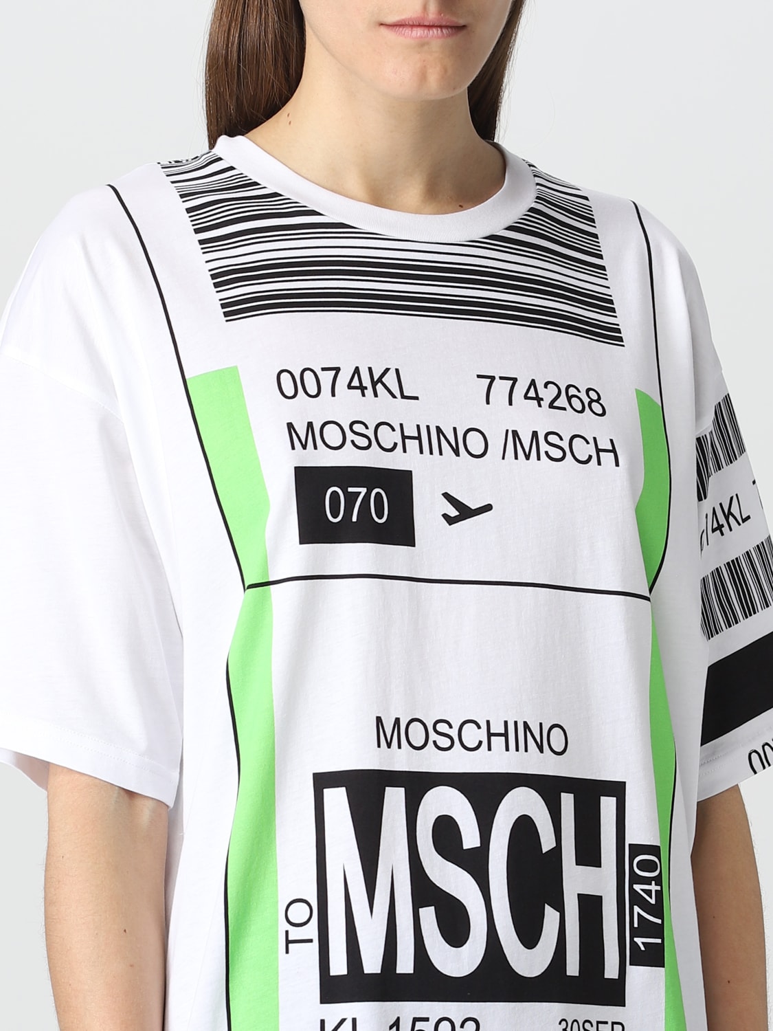 MOSCHINO COUTURE: t-shirt for woman - White | Moschino Couture t-shirt 07100541 at GIGLIO.COM