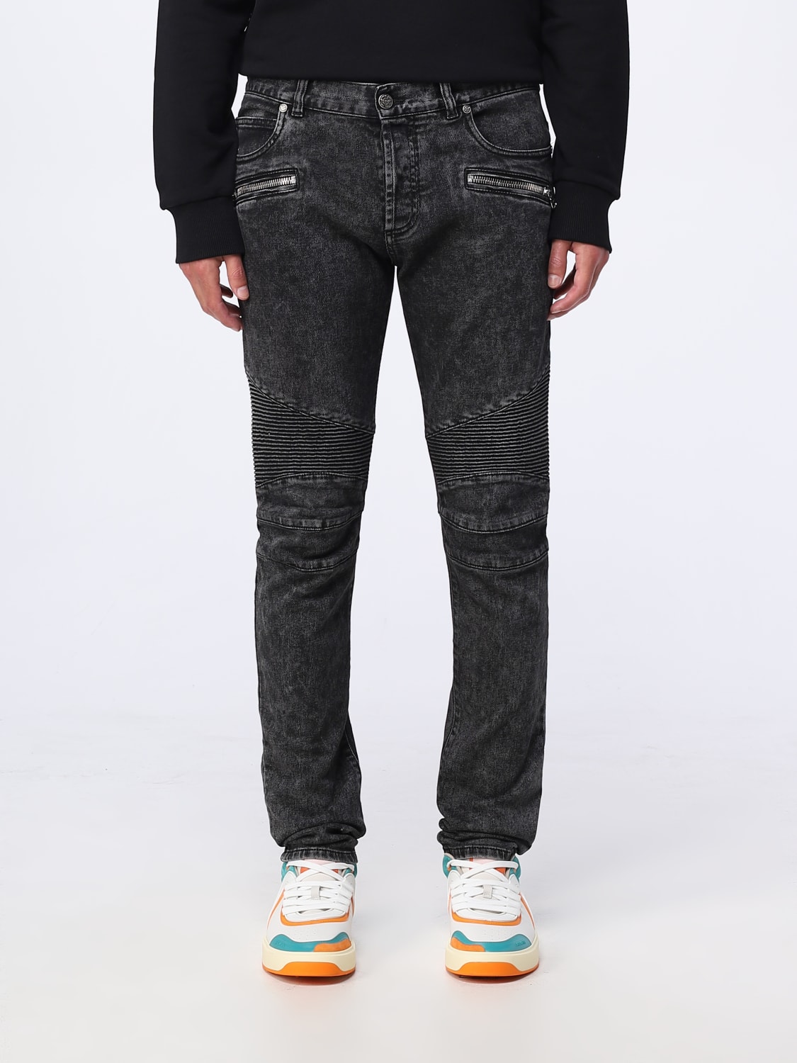BALMAIN: jeans for man - Black Balmain jeans online on GIGLIO.COM