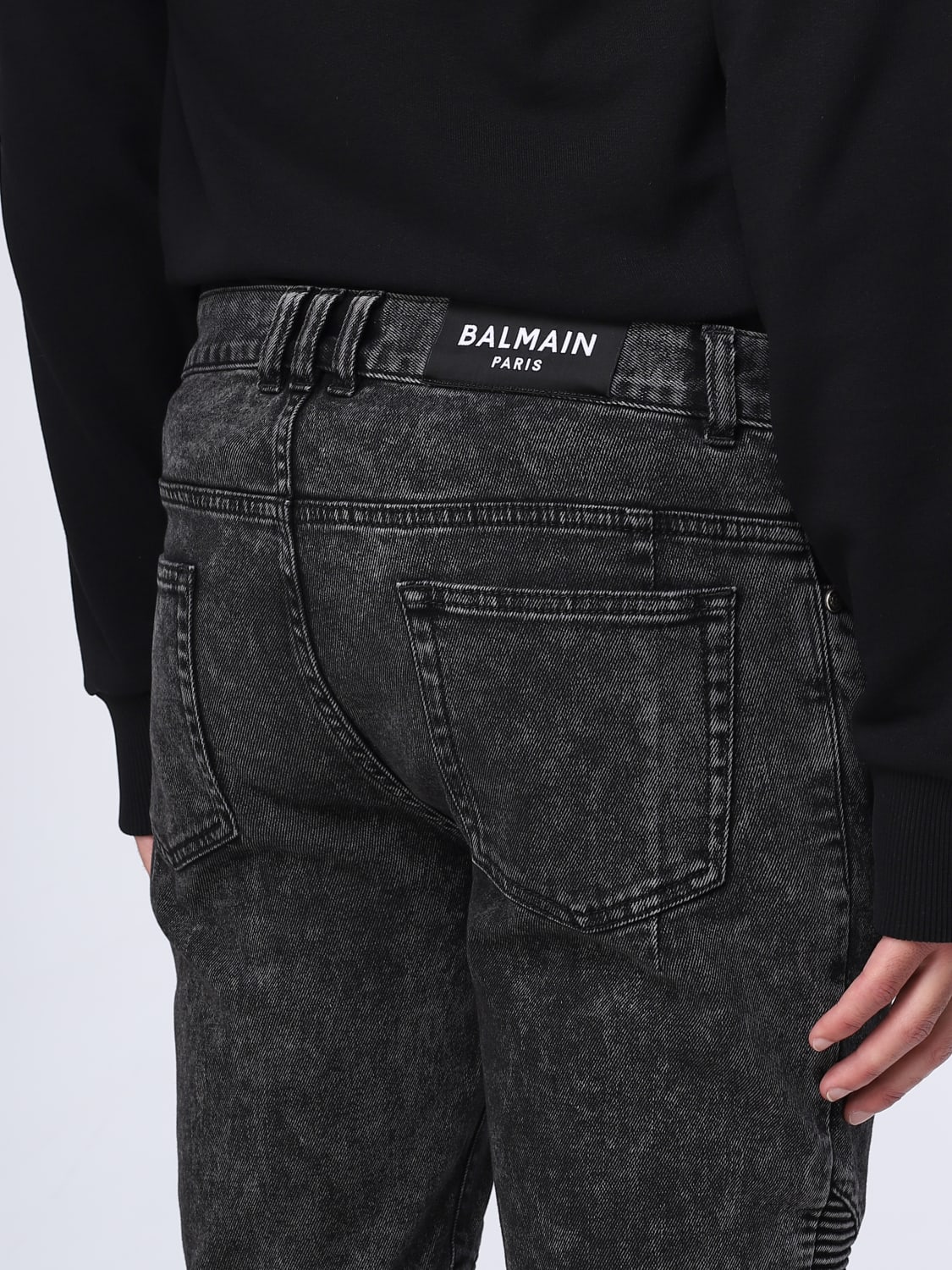 Beheer grond Veronderstellen BALMAIN: jeans for man - Black | Balmain jeans AH1MG005DB67 online on  GIGLIO.COM