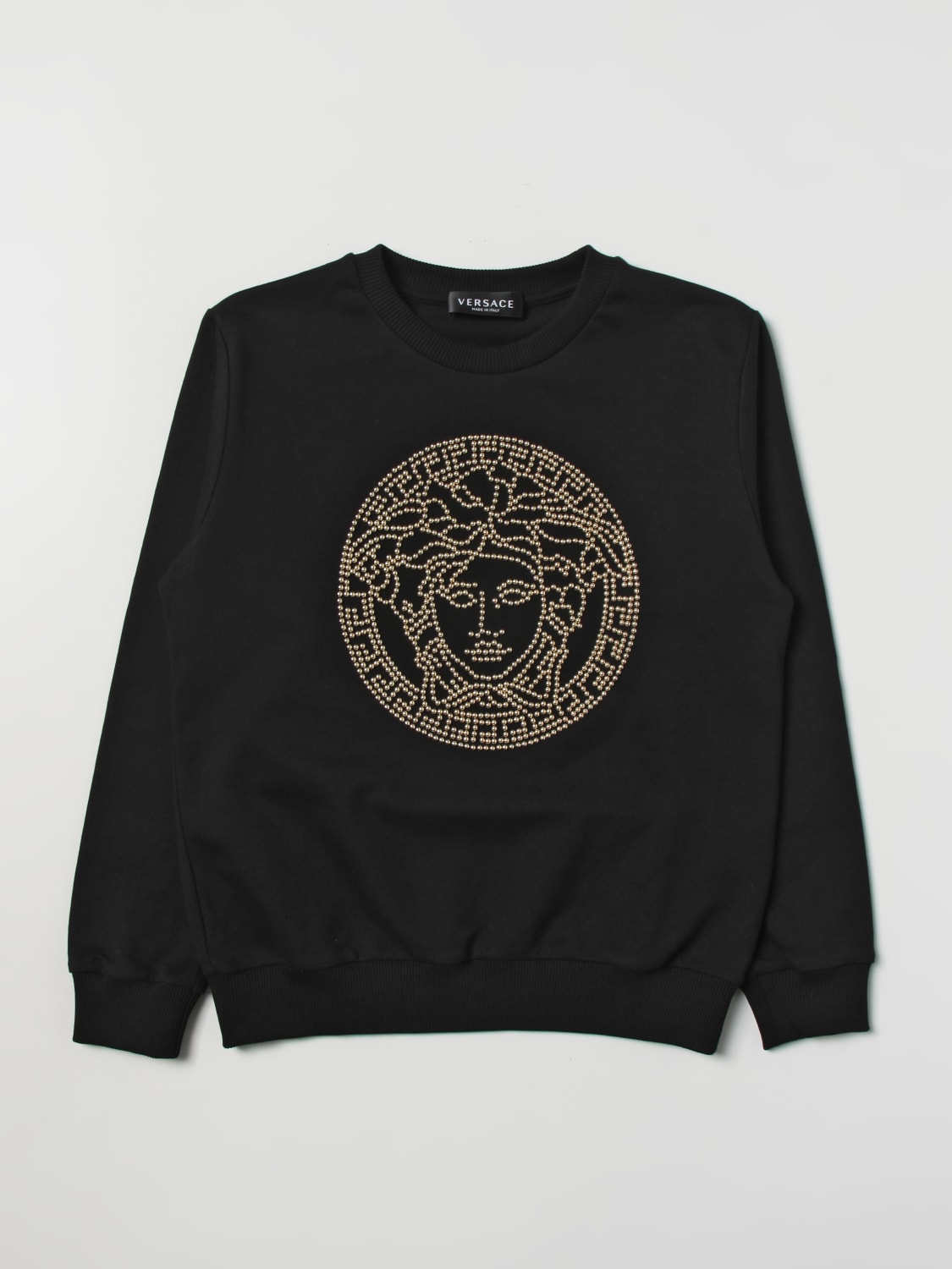 strand Pompeii als YOUNG VERSACE: sweater for boys - Black | Young Versace sweater  10000491A06512 online on GIGLIO.COM