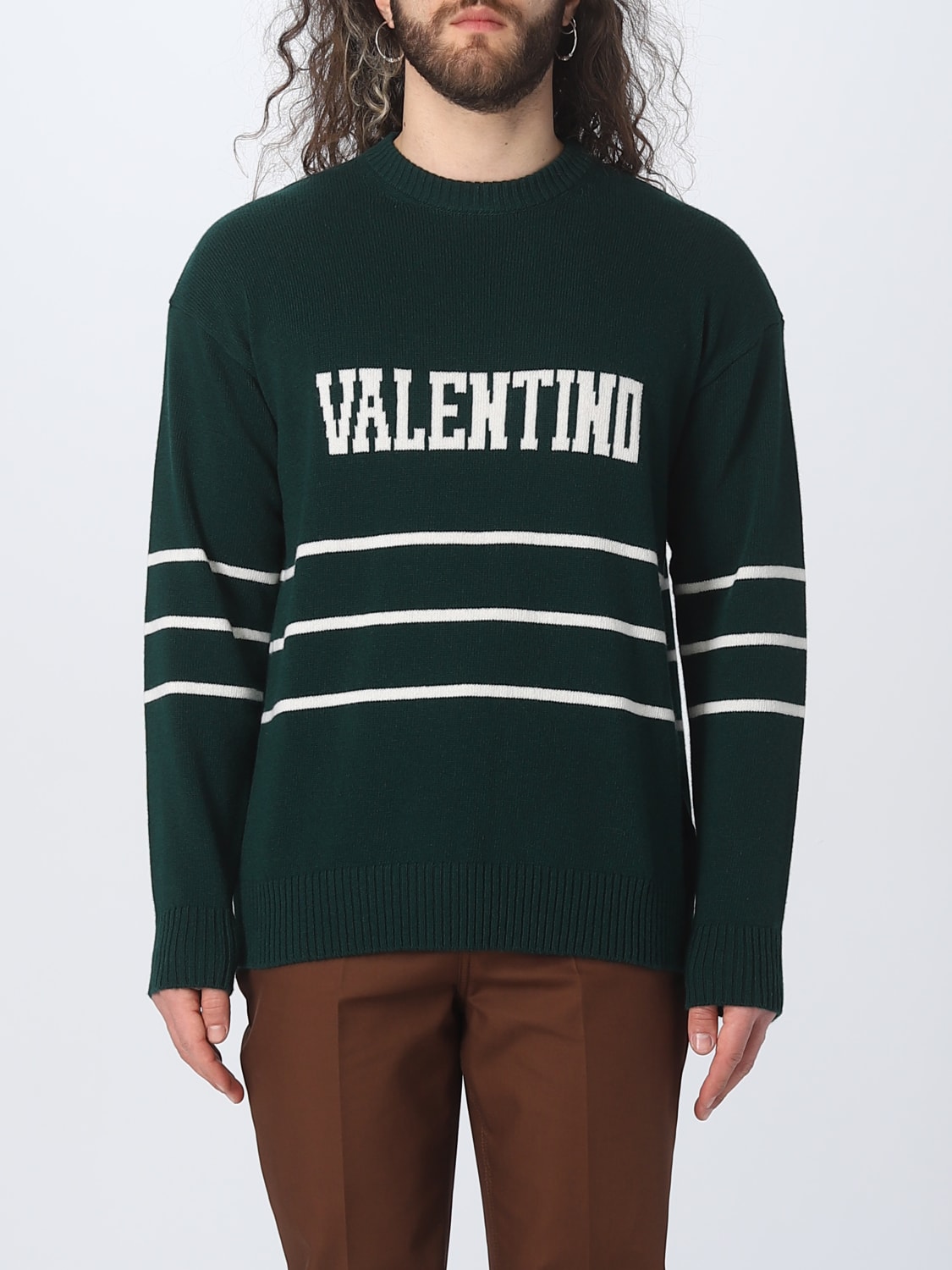 VALENTINO: sweater for man - Green | Valentino sweater 2V3KC23N94V online
