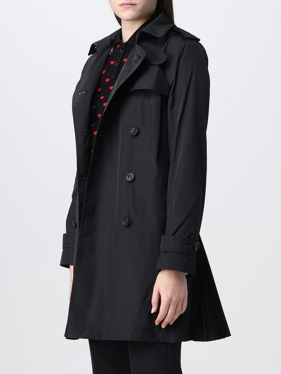 RED VALENTINO: trench for woman - Black Valentino coat 2R3CHB801FP online on GIGLIO.COM