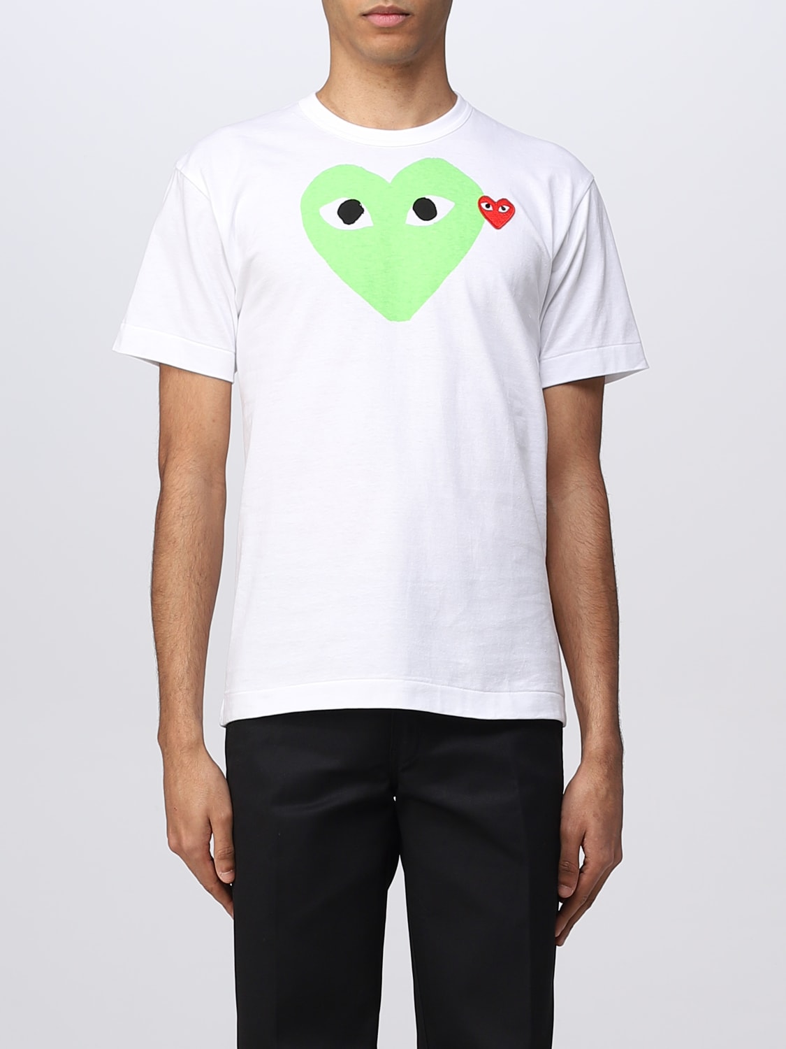 COMME DES GARCONS PLAY：Tシャツ メンズ - グリーン | GIGLIO.COM ...