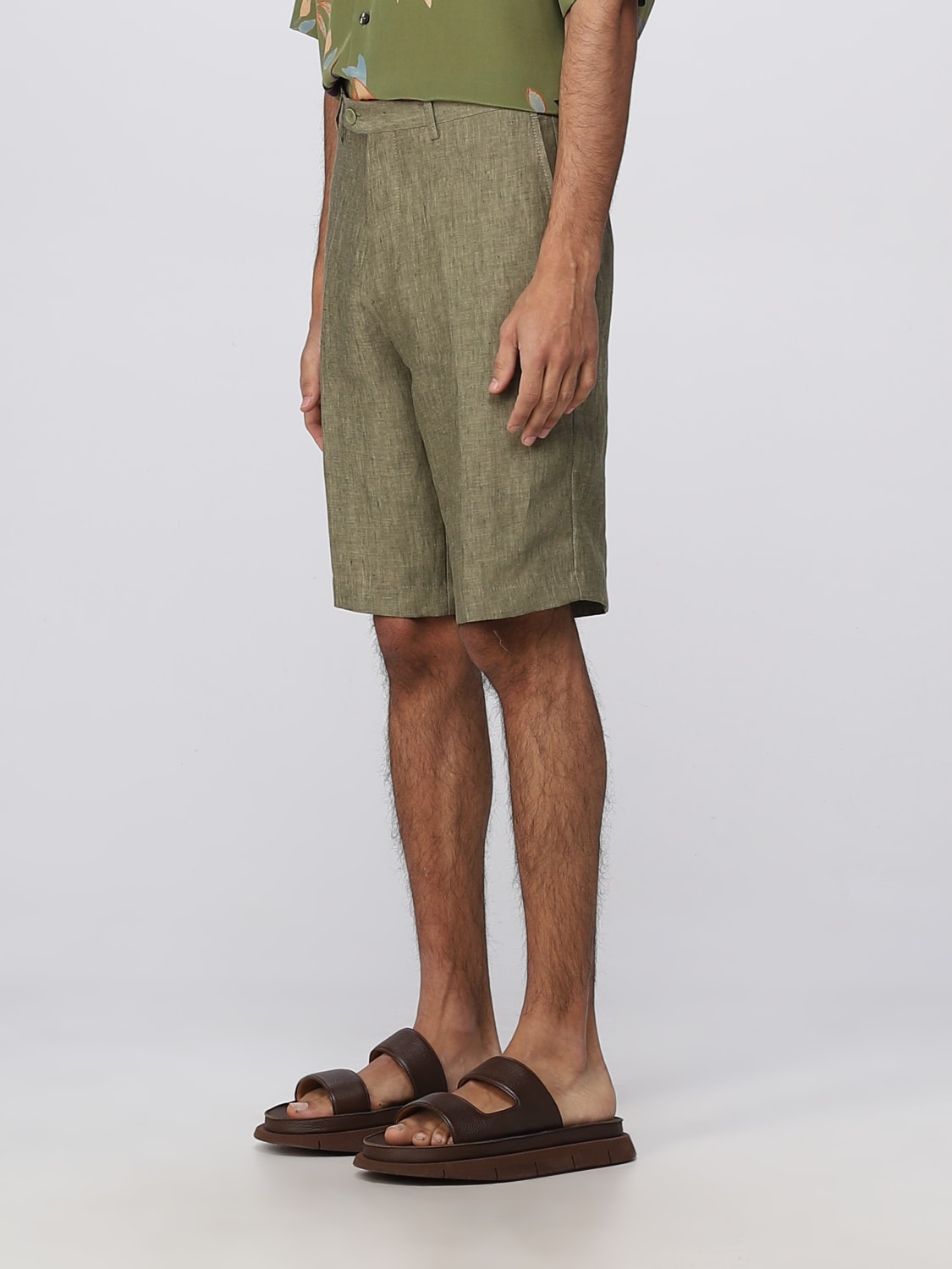 ETRO Straight-Leg Linen Bermuda Shorts for Men