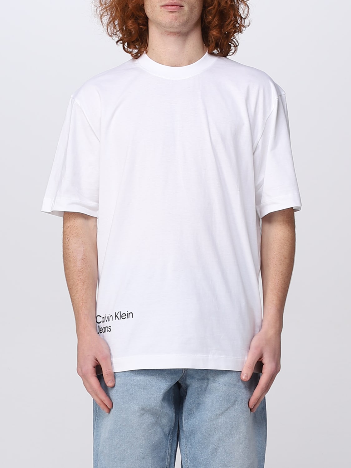 KLEIN JEANS: t-shirt for - White | Calvin Klein Jeans J30J322881 on GIGLIO.COM
