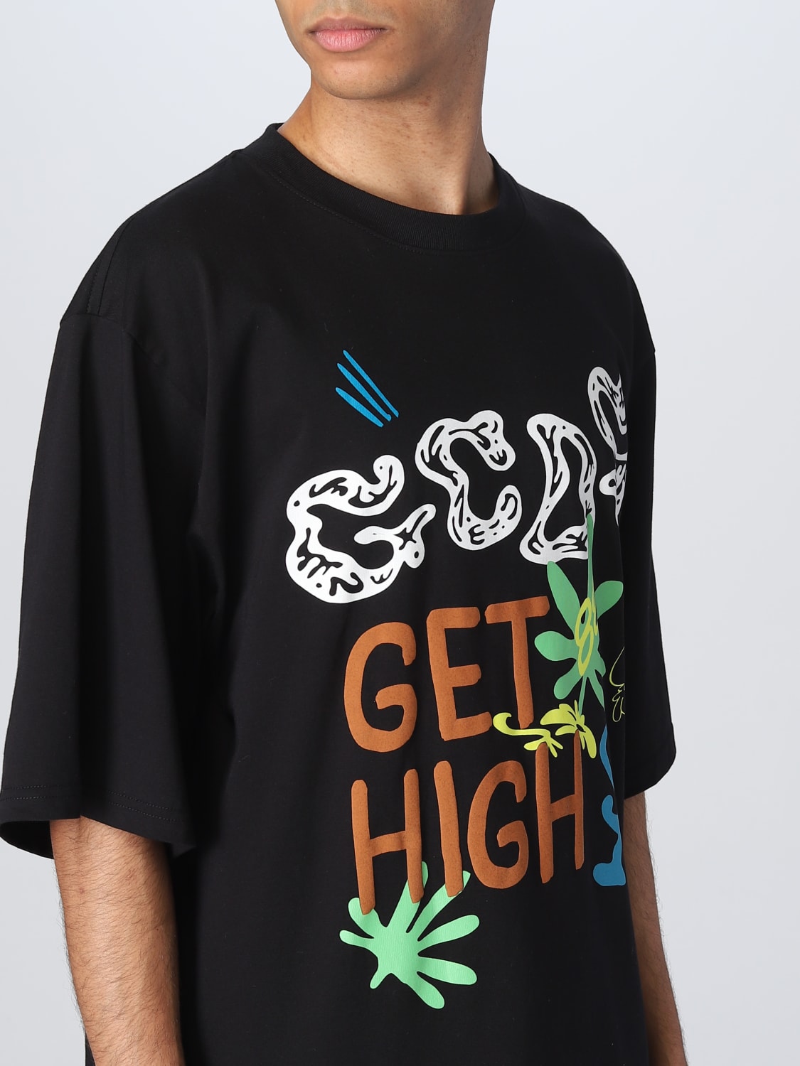 T-shirt Gcds: T-shirt Gcds con stampa Hippy nero 2