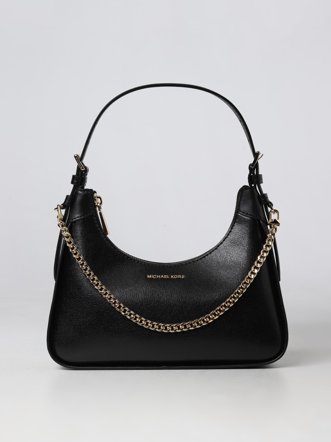 Michael Kors Outlet: Michael bag in shiny leather - Black