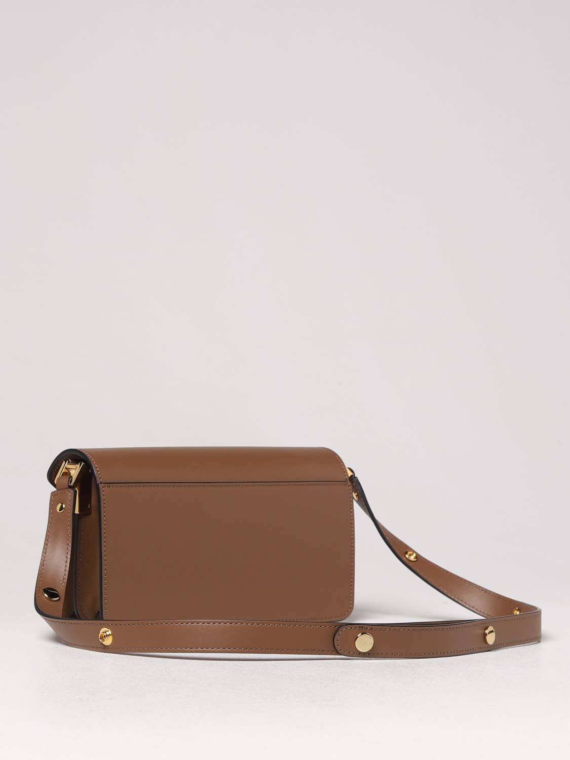 MARNI: Trunk bag in leather - Brown  Marni shoulder bag SBMP0121U0LV589  online at